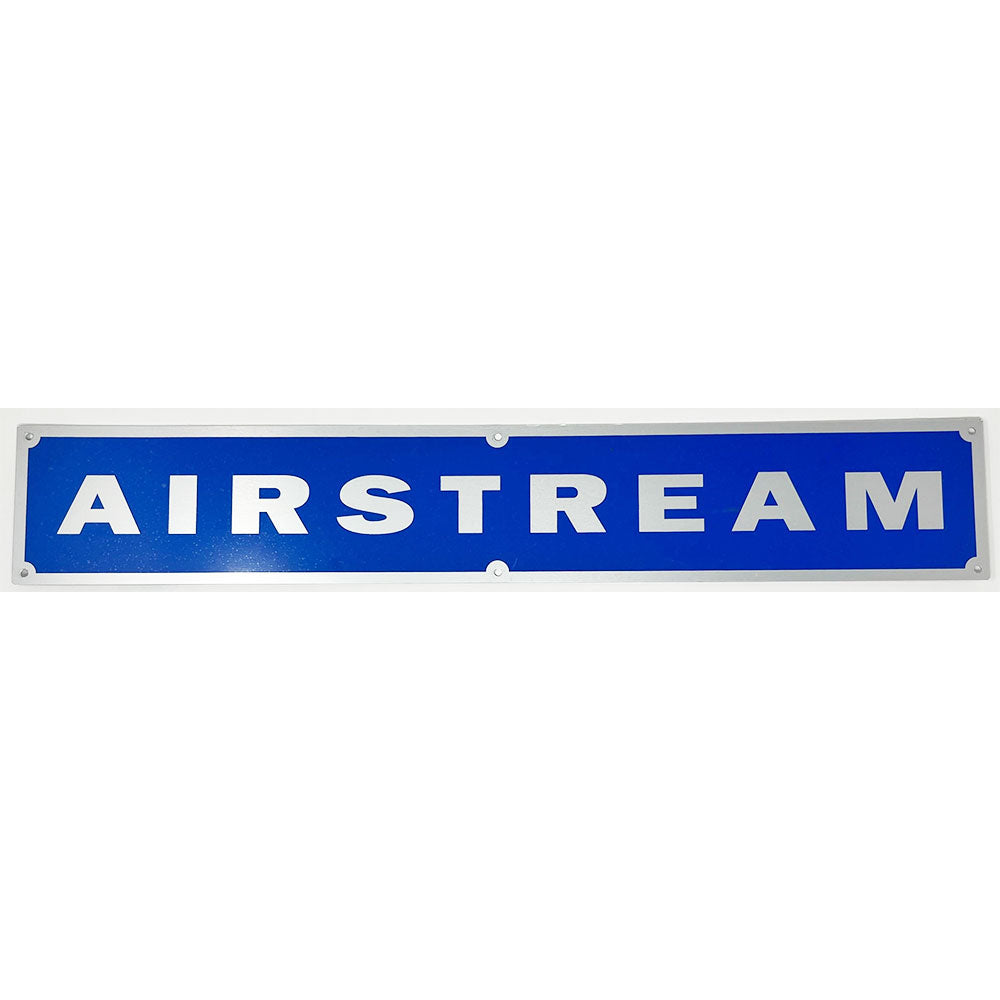 Airstream 1960's Aluminum Blue Logo Nameplate | Part # 51101WR