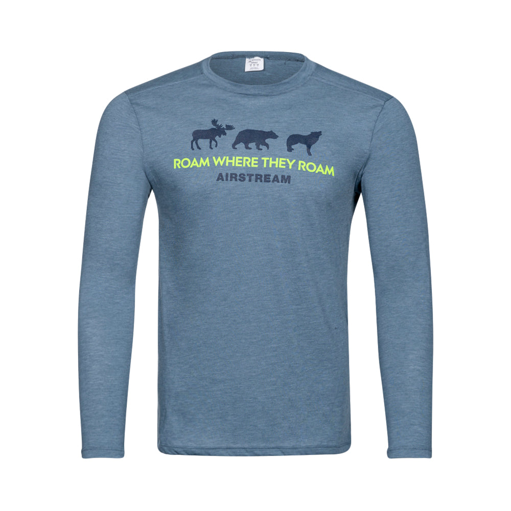 Airstream Roam Where They Roam Tri-Blend Long Sleeve T-Shirt