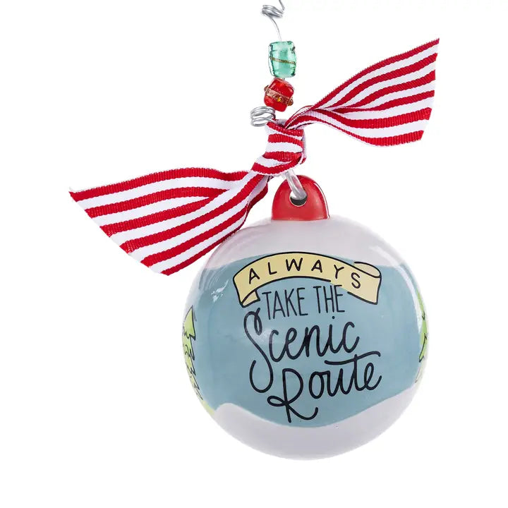 Always Take the Scenic Route Christmas Ornament