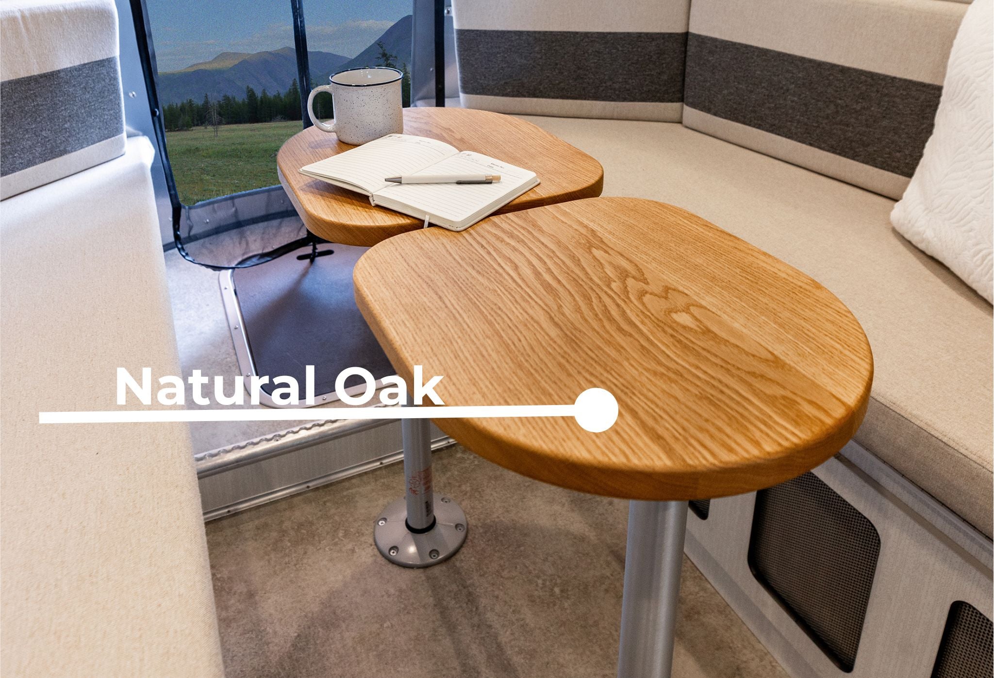 Airstream Wood Dinette Table Upgrade for Tommy Bahama Travel Trailers
