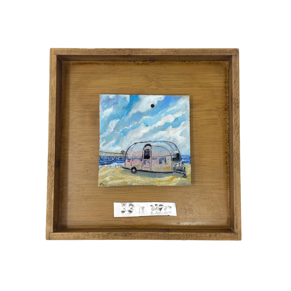 Airstream Original Painting in Shadow Box Frame