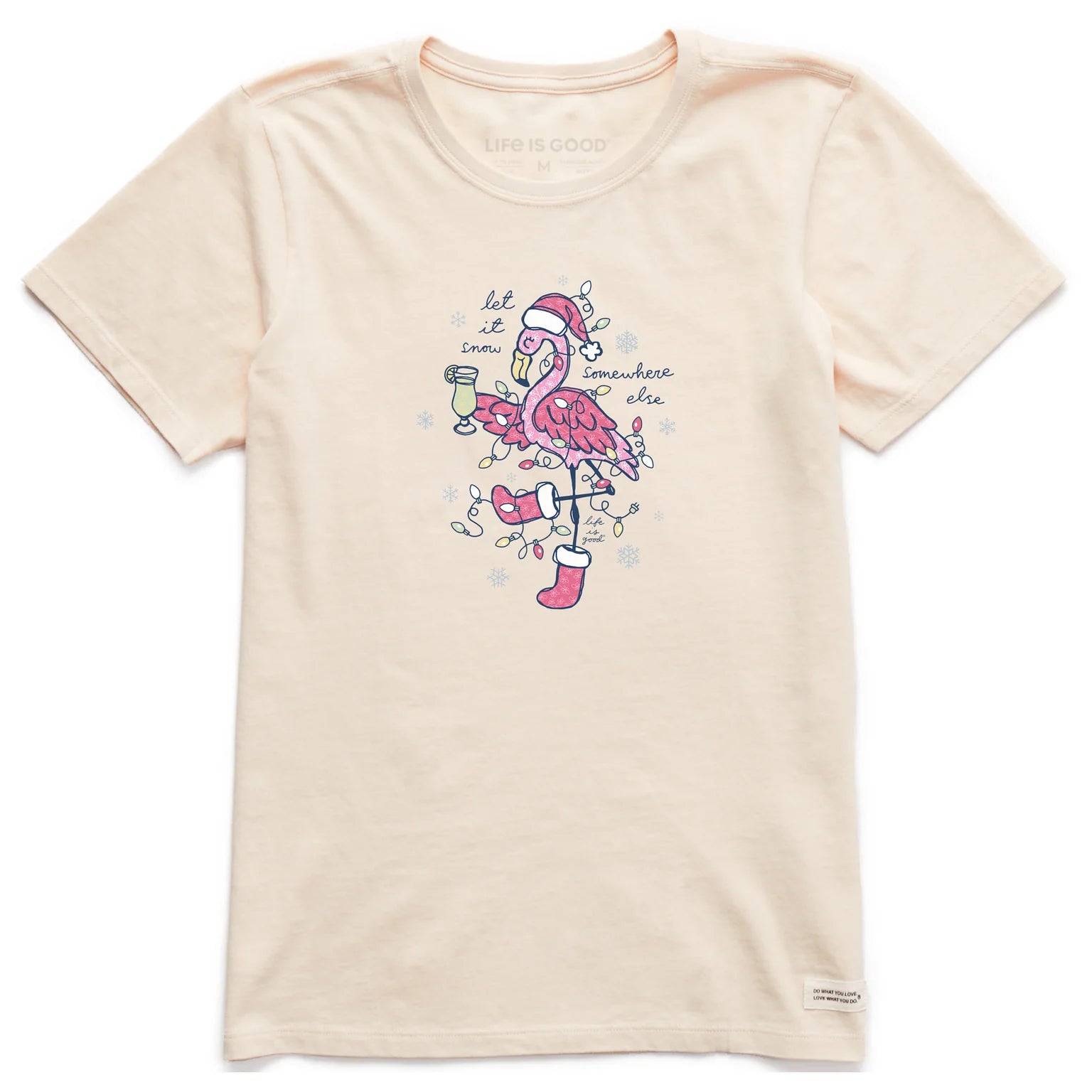 Let it Snow Flamingo Crusher Women's T-Shirt by Life is Good®