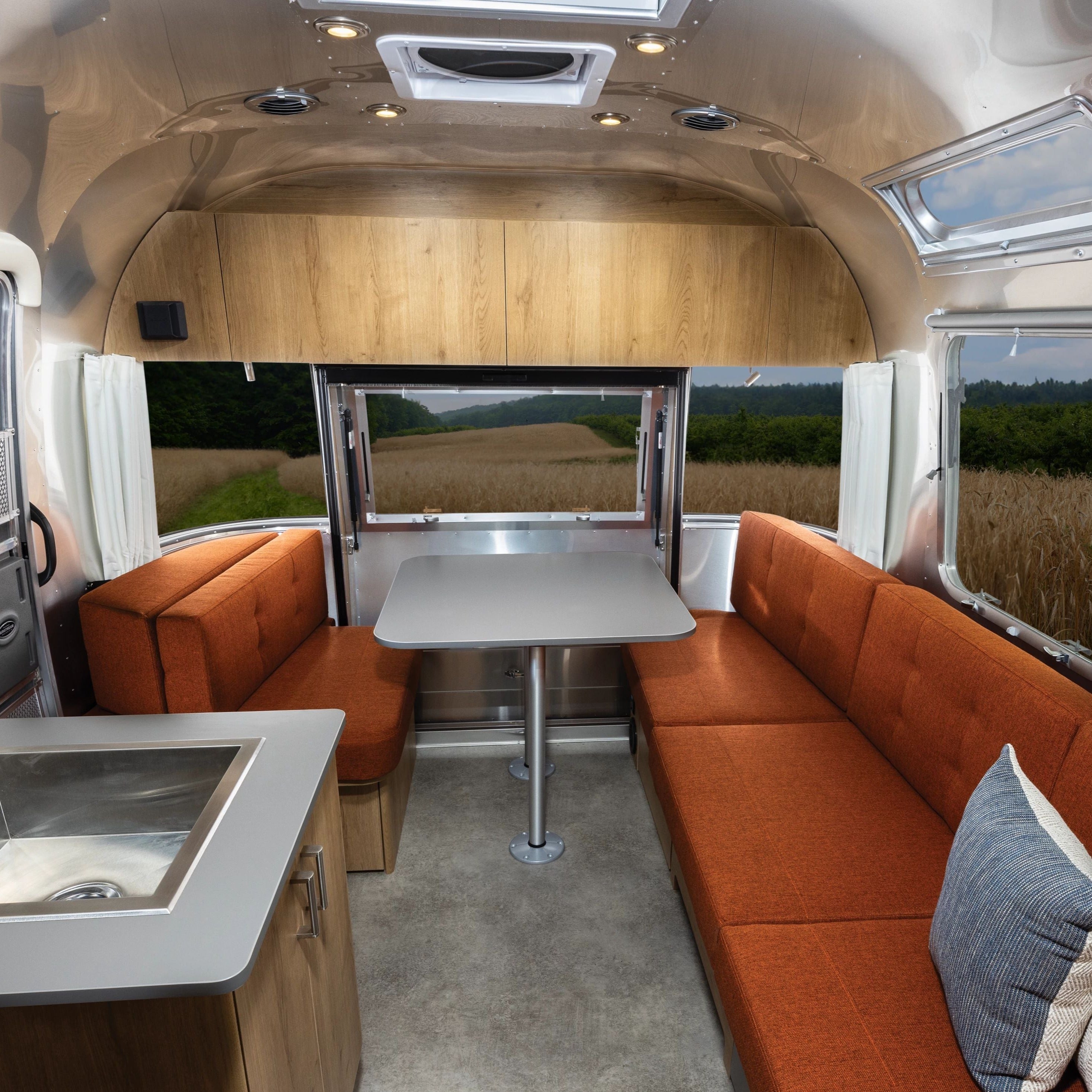 Airstream Solid Custom Curtains for Trade Wind Travel Trailers