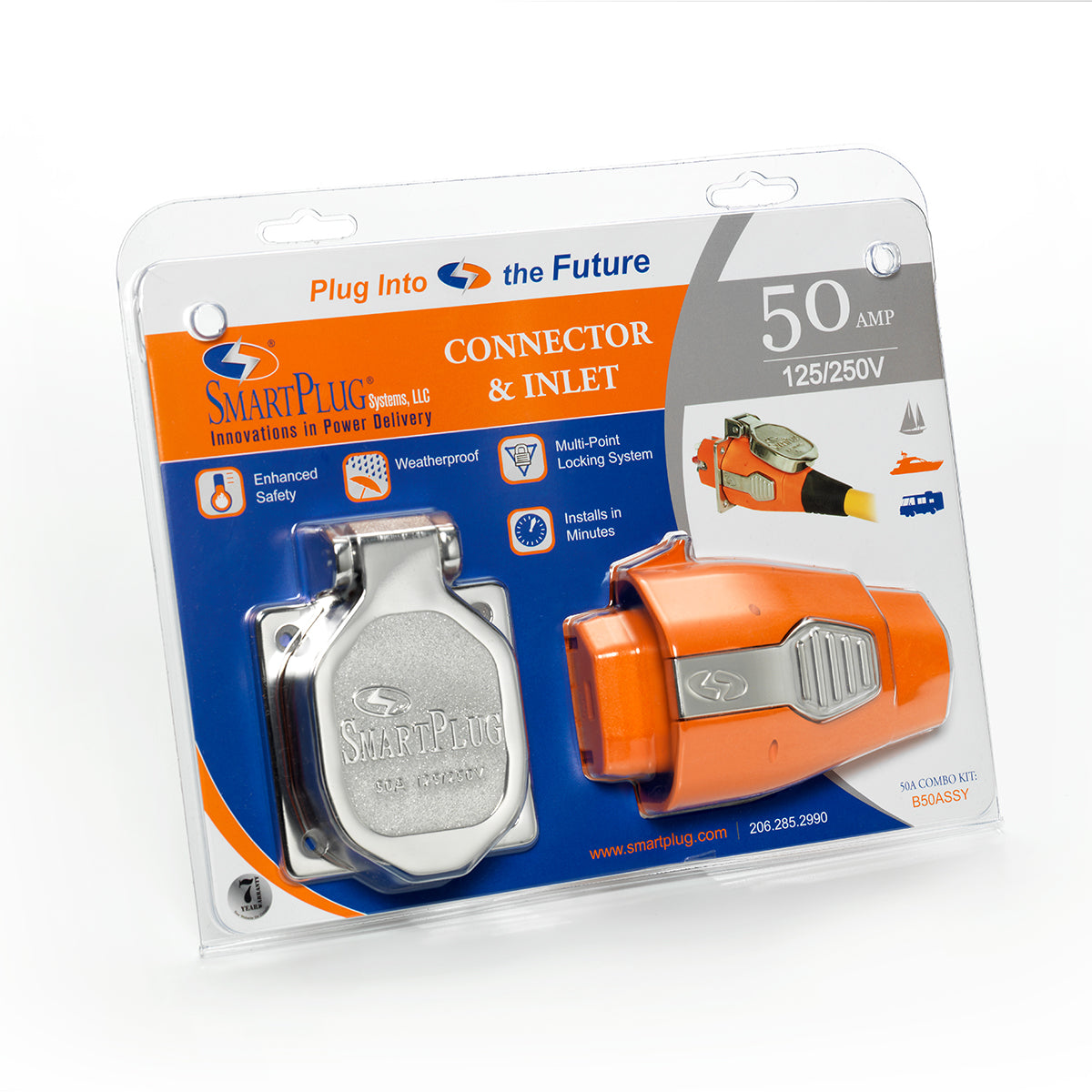 AIRMKT eCom PN 30303W 50 amp SmartPlug Connector and Inlet 50101 WEB