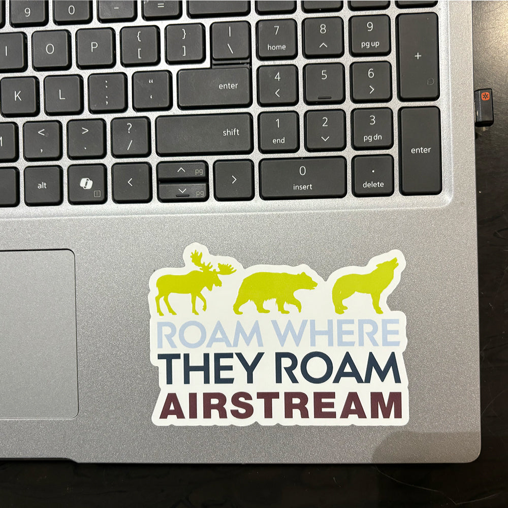 Airstream Roam Where They Roam Sticker