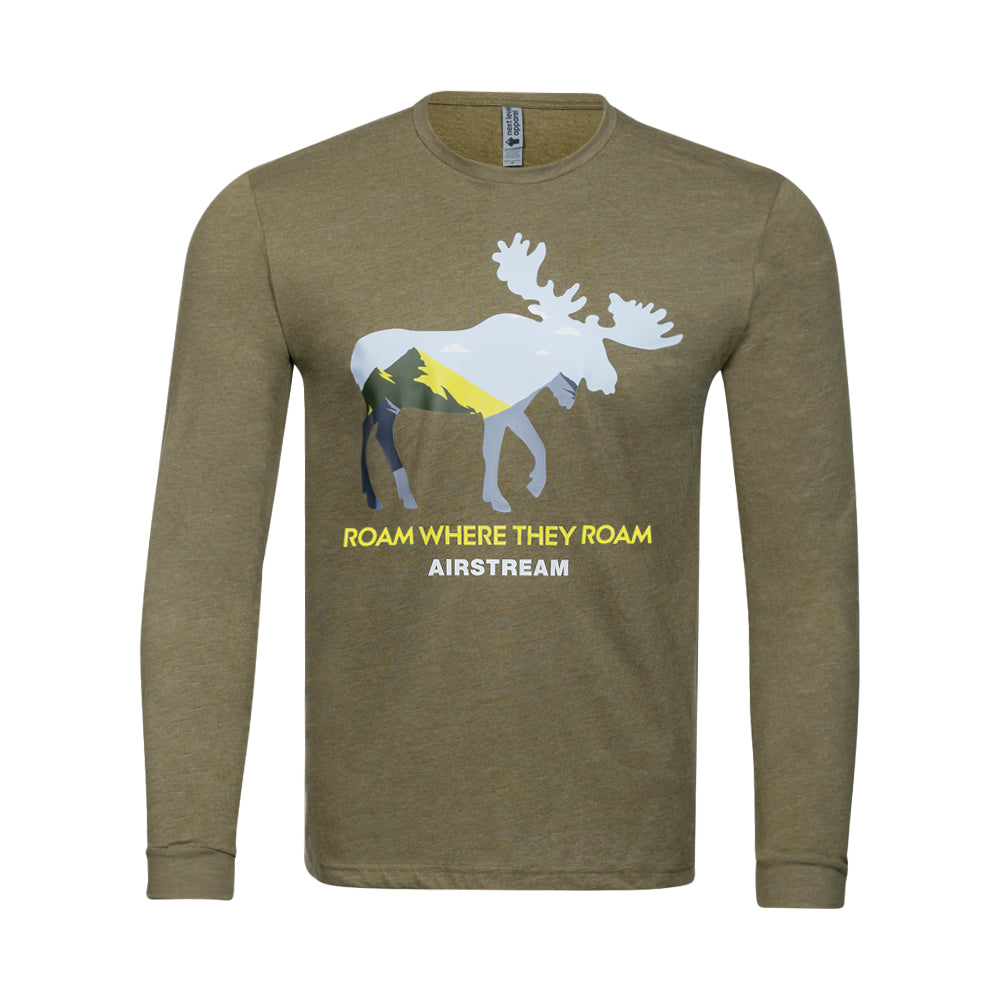 Airstream Roam Where They Roam Moose Long Sleeve T-Shirt