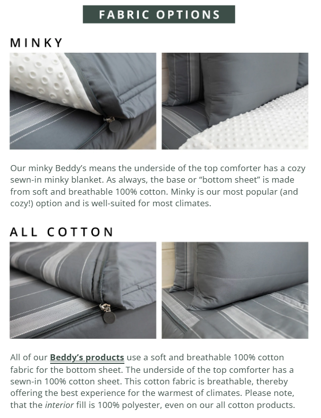 Airstream Custom Fit Parker Beddy's for Classic Travel Trailers