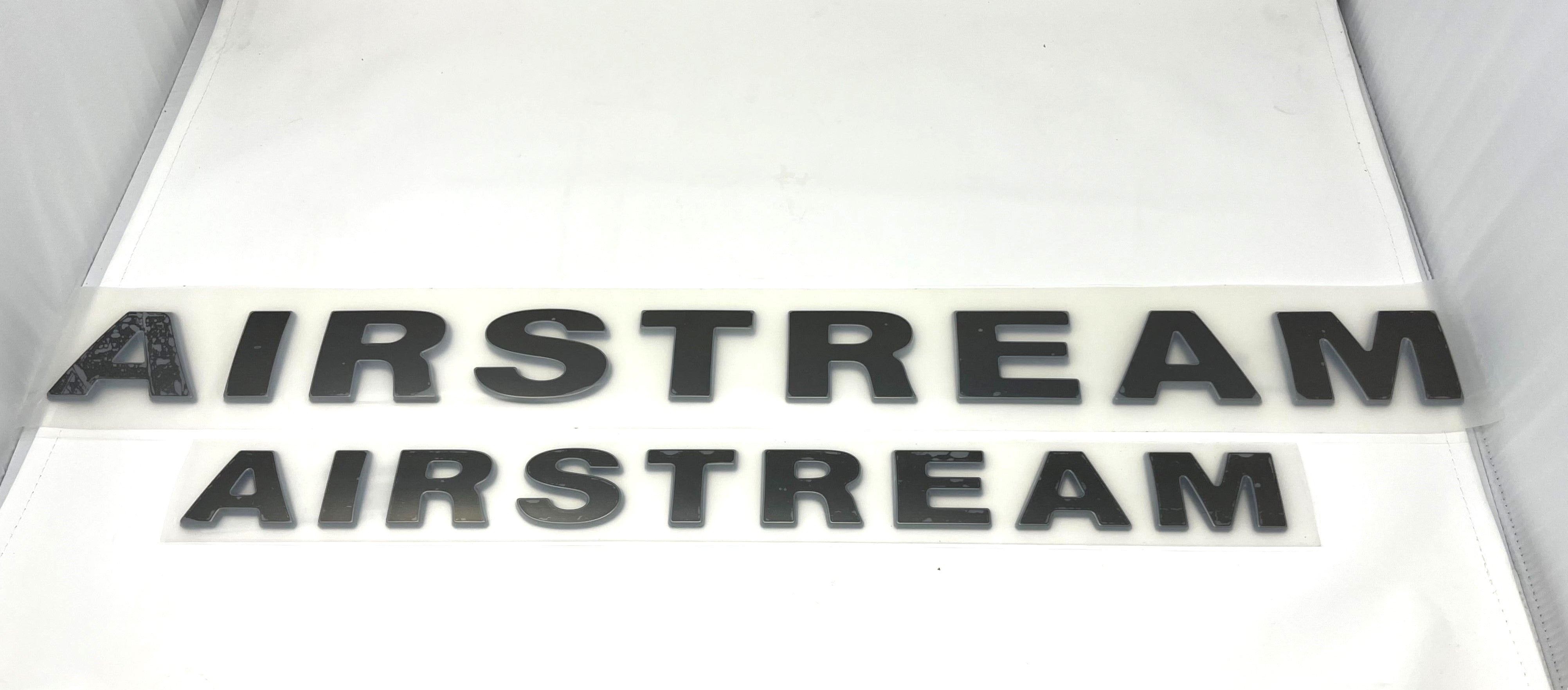 Airstream Logo Decal Black Chrome | Part # 386272, 386205-01