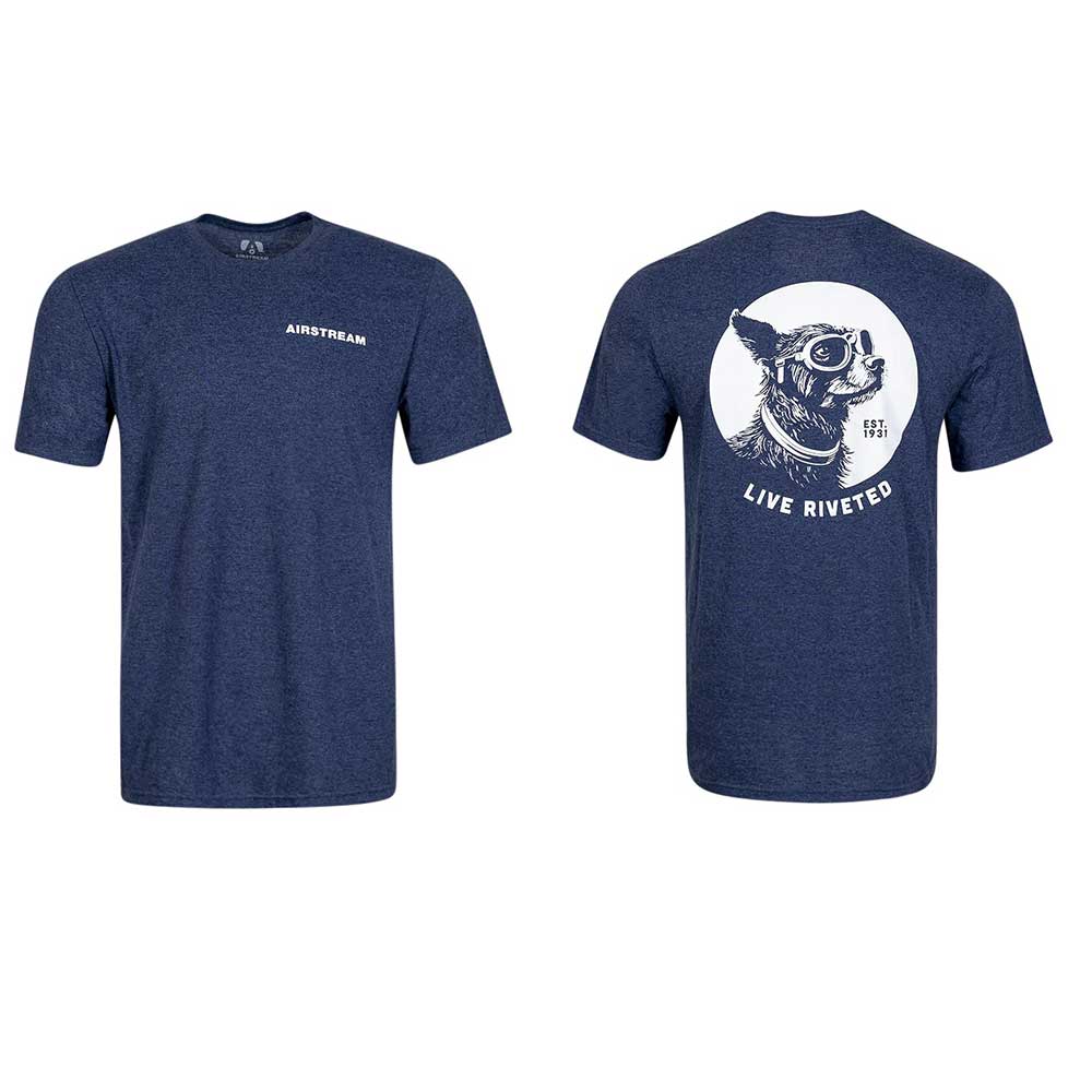 Airstream Dog with Goggles Tri-Blend T-Shirt