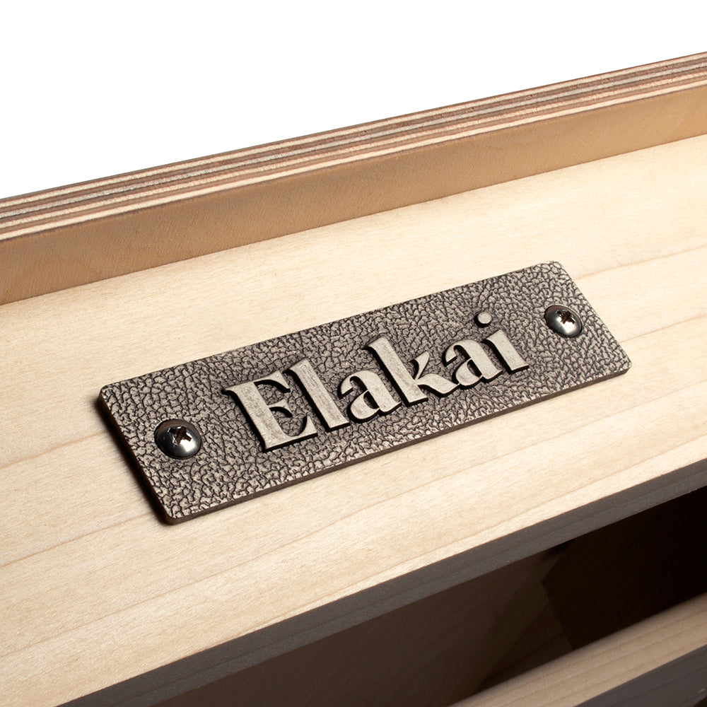 Elakai Cornhole Board Plaque Up-close View