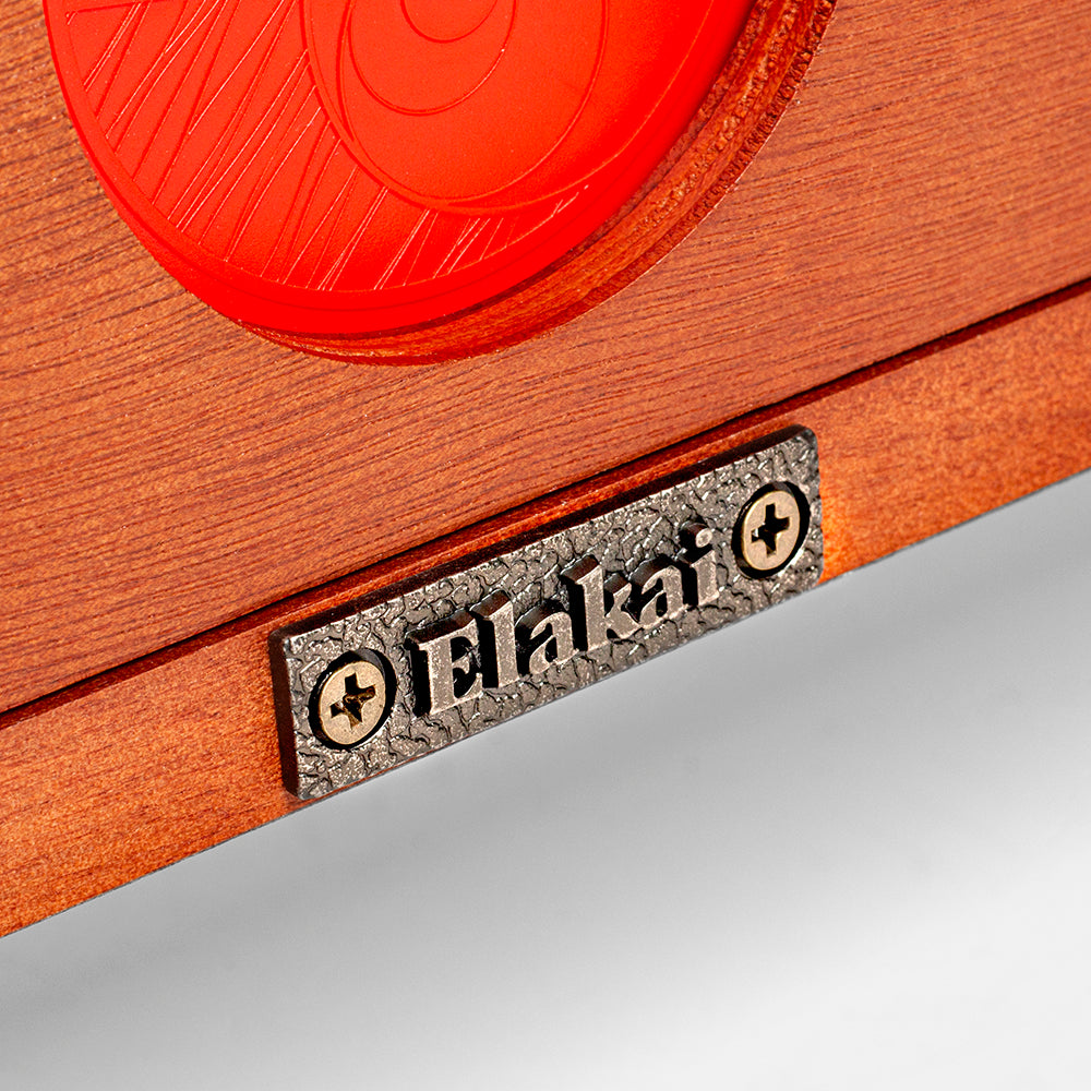 Elakai Giant 4-In-A-Row Game Metal Decal Up Close View