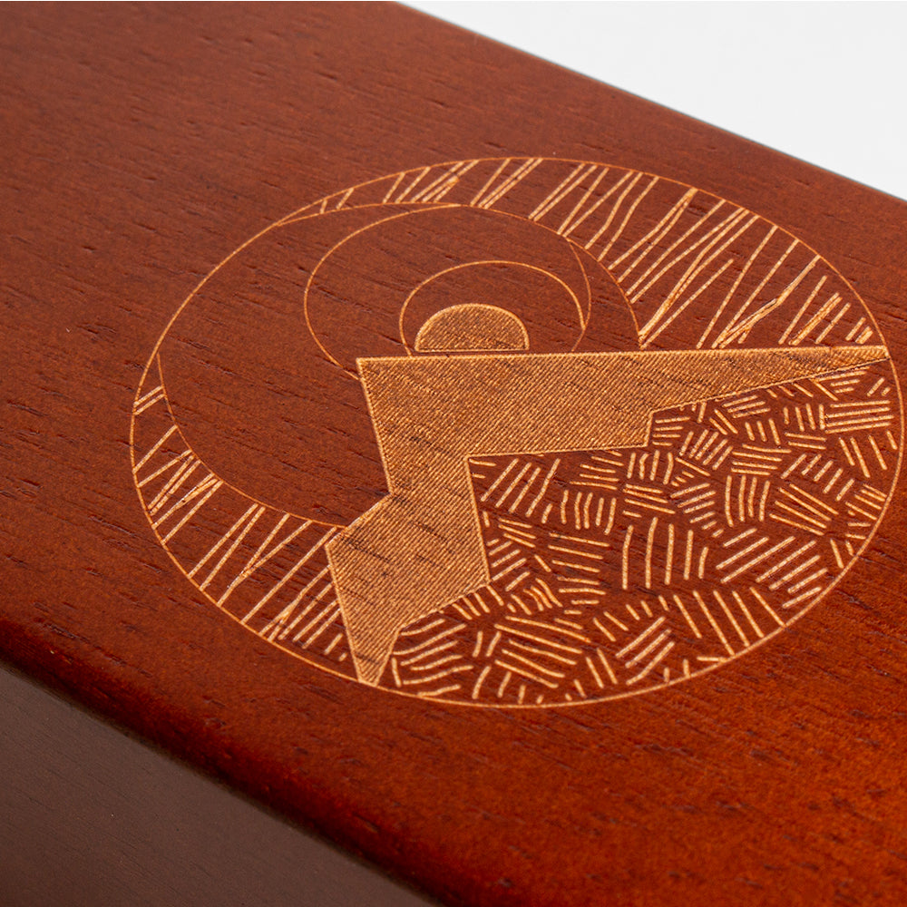 Elakai Giant Kubb Game Mountain Graphic Up-Close