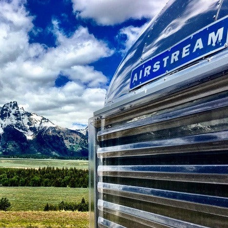 Airstream 1960's Aluminum Blue Logo Nameplate | Part # 51101WR