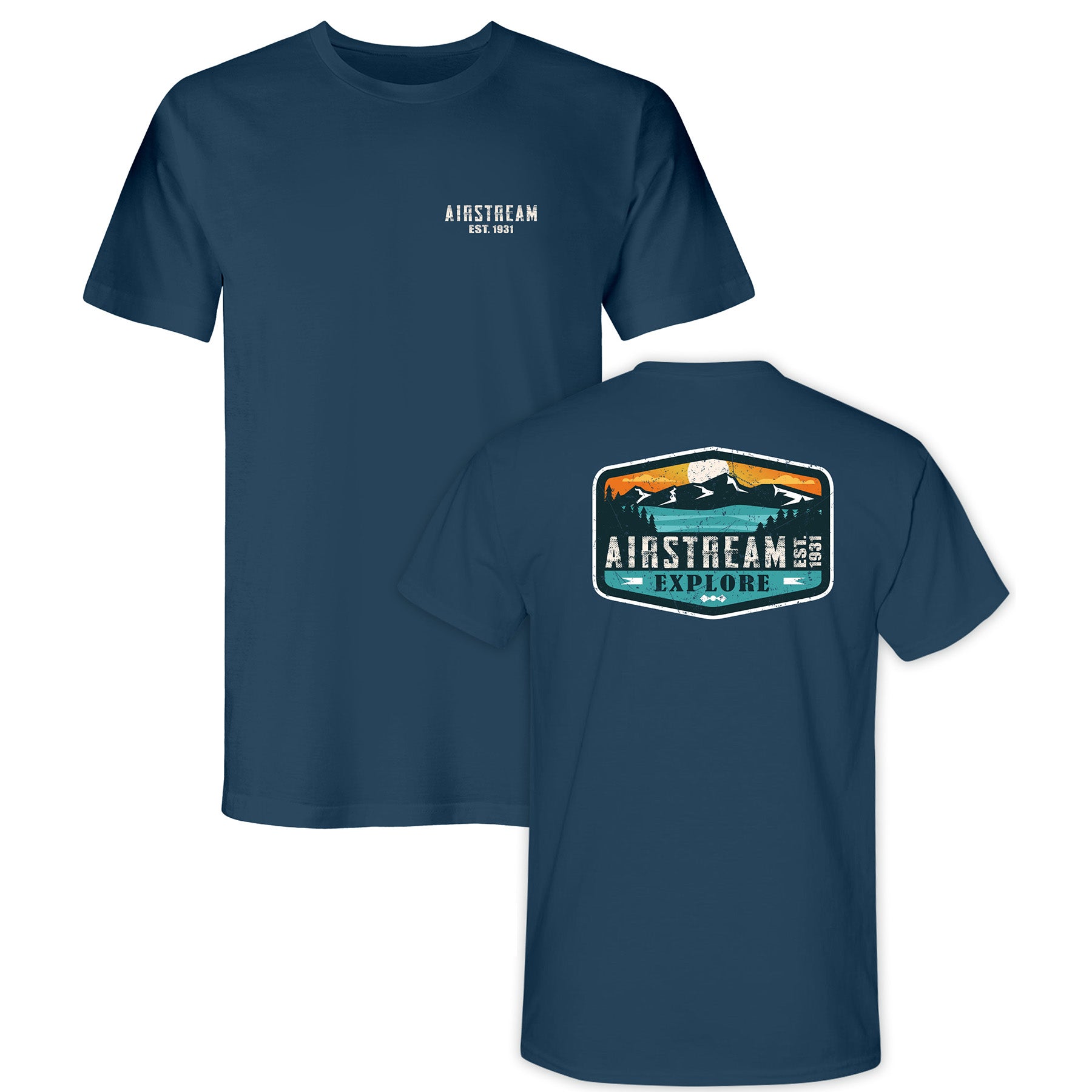 Airstream Explore Est 1931 Logo T-shirt Navy