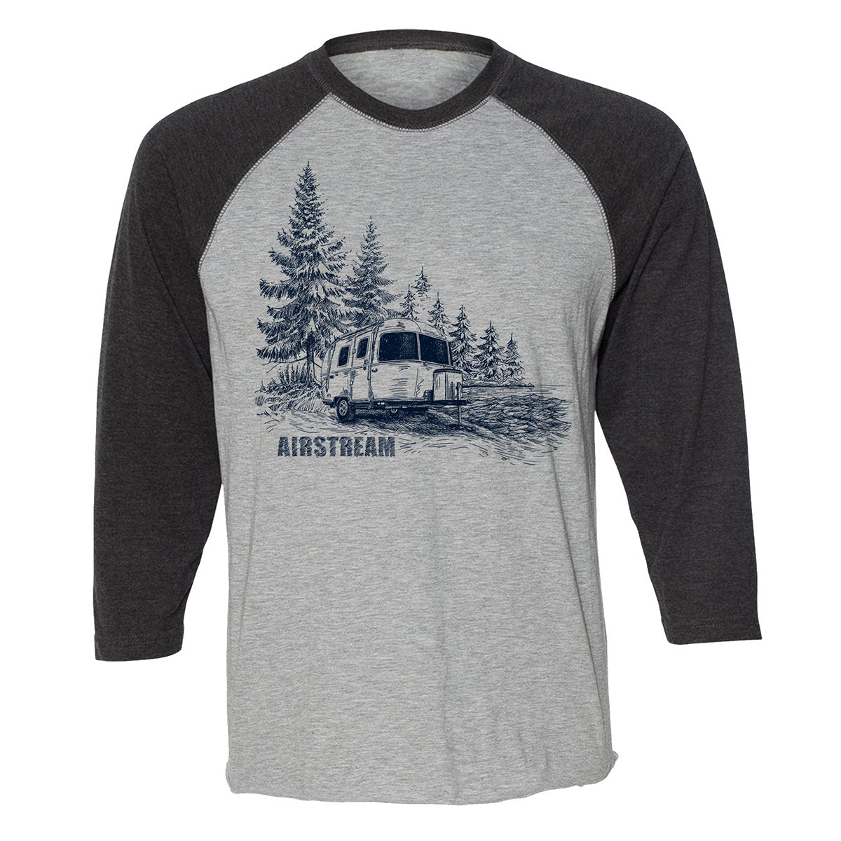 Airstream in the Woods Baseball Tee