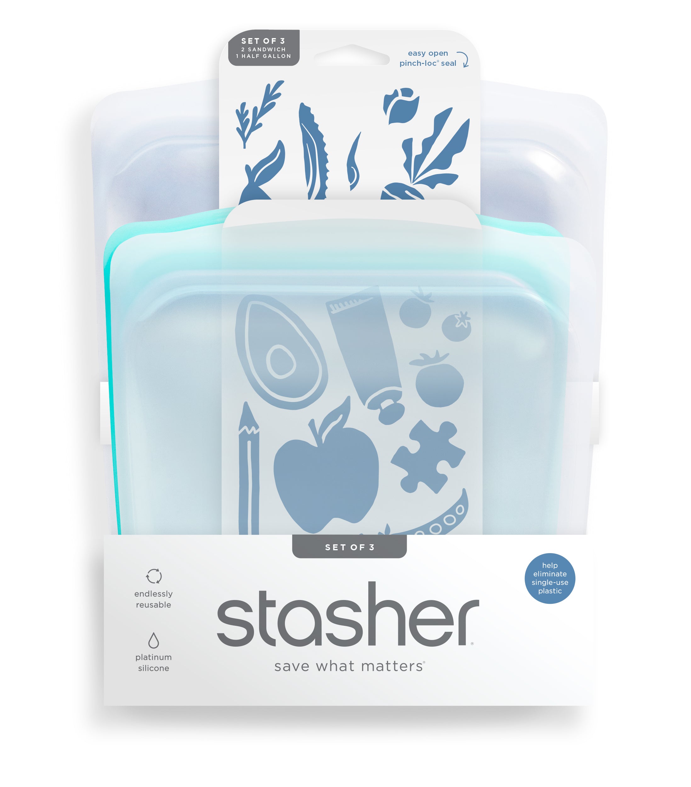 Reusable Silicone Flat Storage Bags