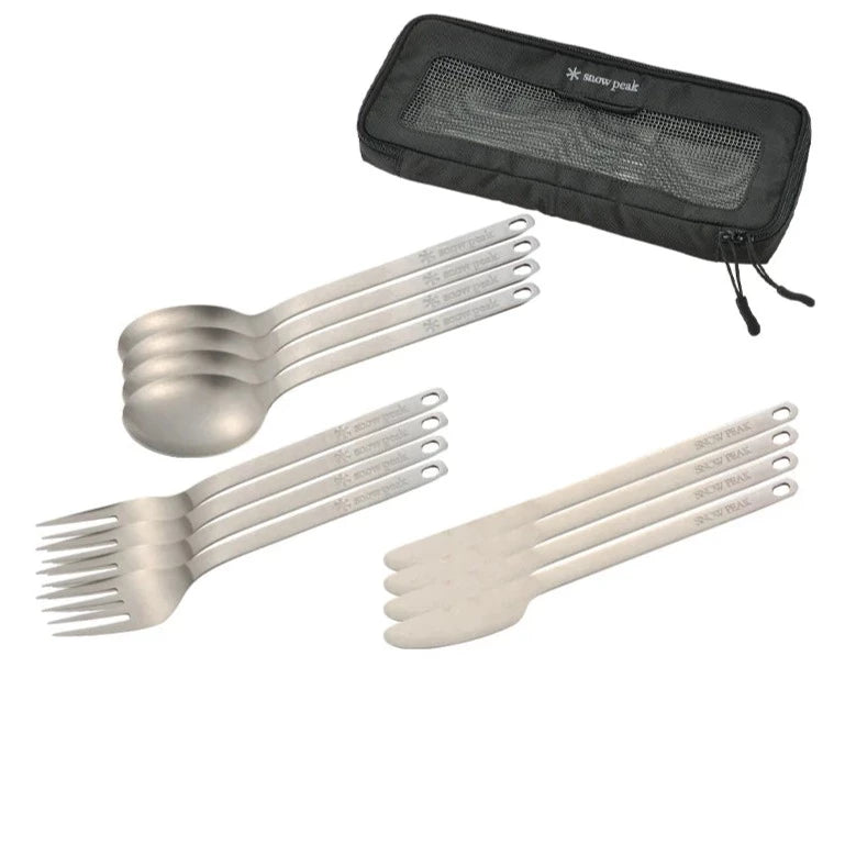 Snow Peak 12-Piece Titanium Cutlery Set