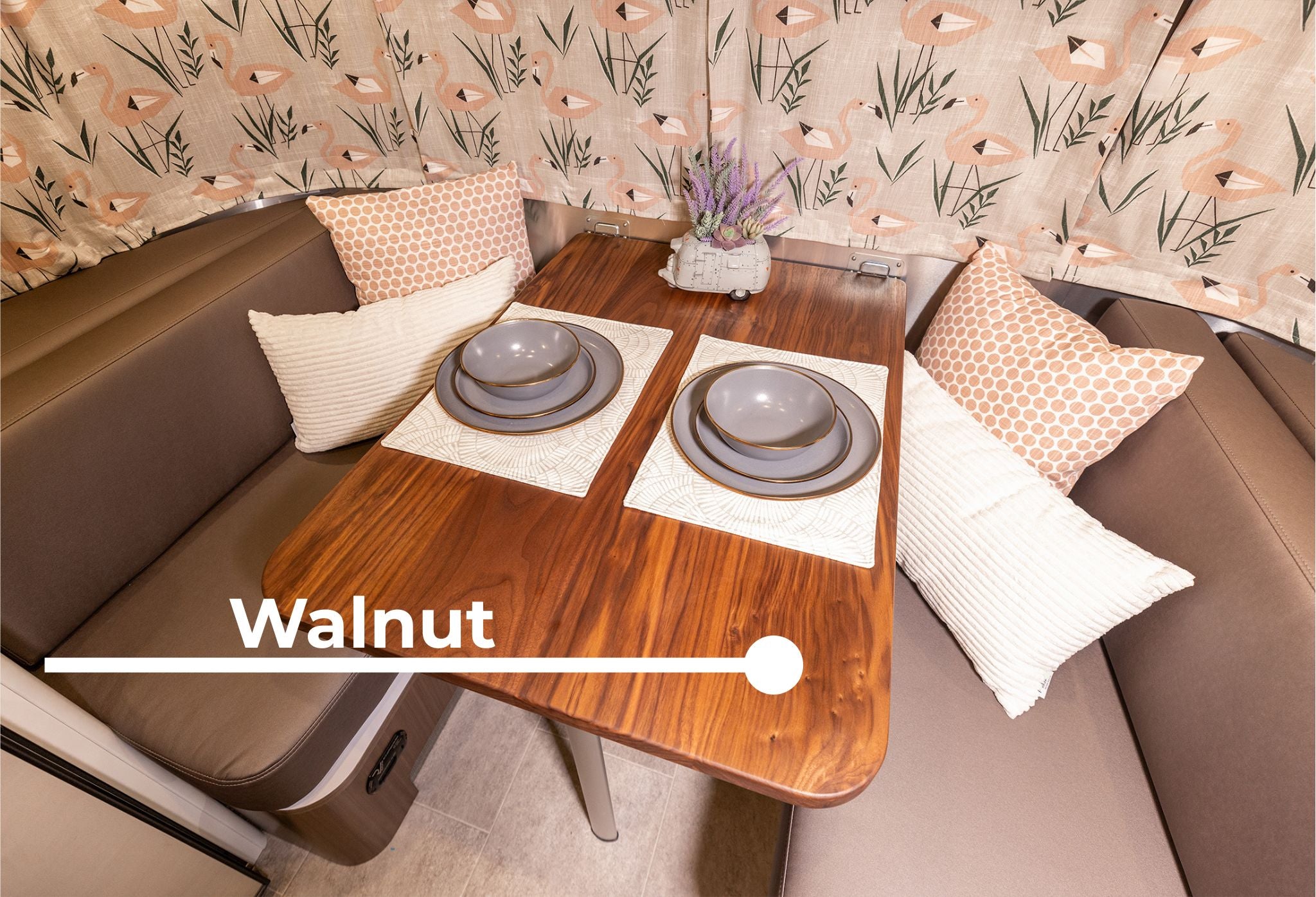 Airstream Wood Dinette Table Upgrade for Pendleton Travel Trailers