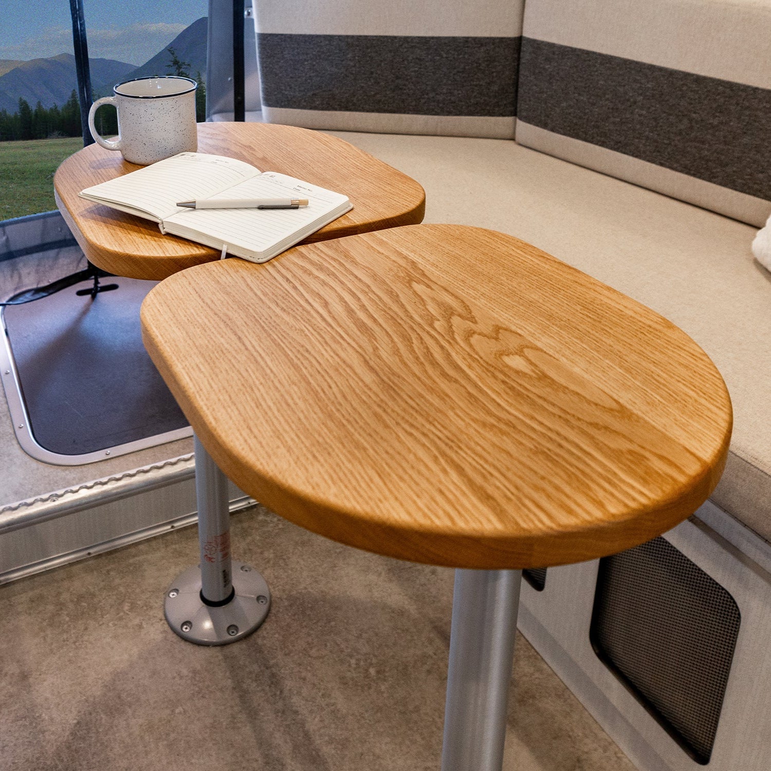 Airstream Wood Rear Dinette Table Upgrade for Basecamp Travel Trailers