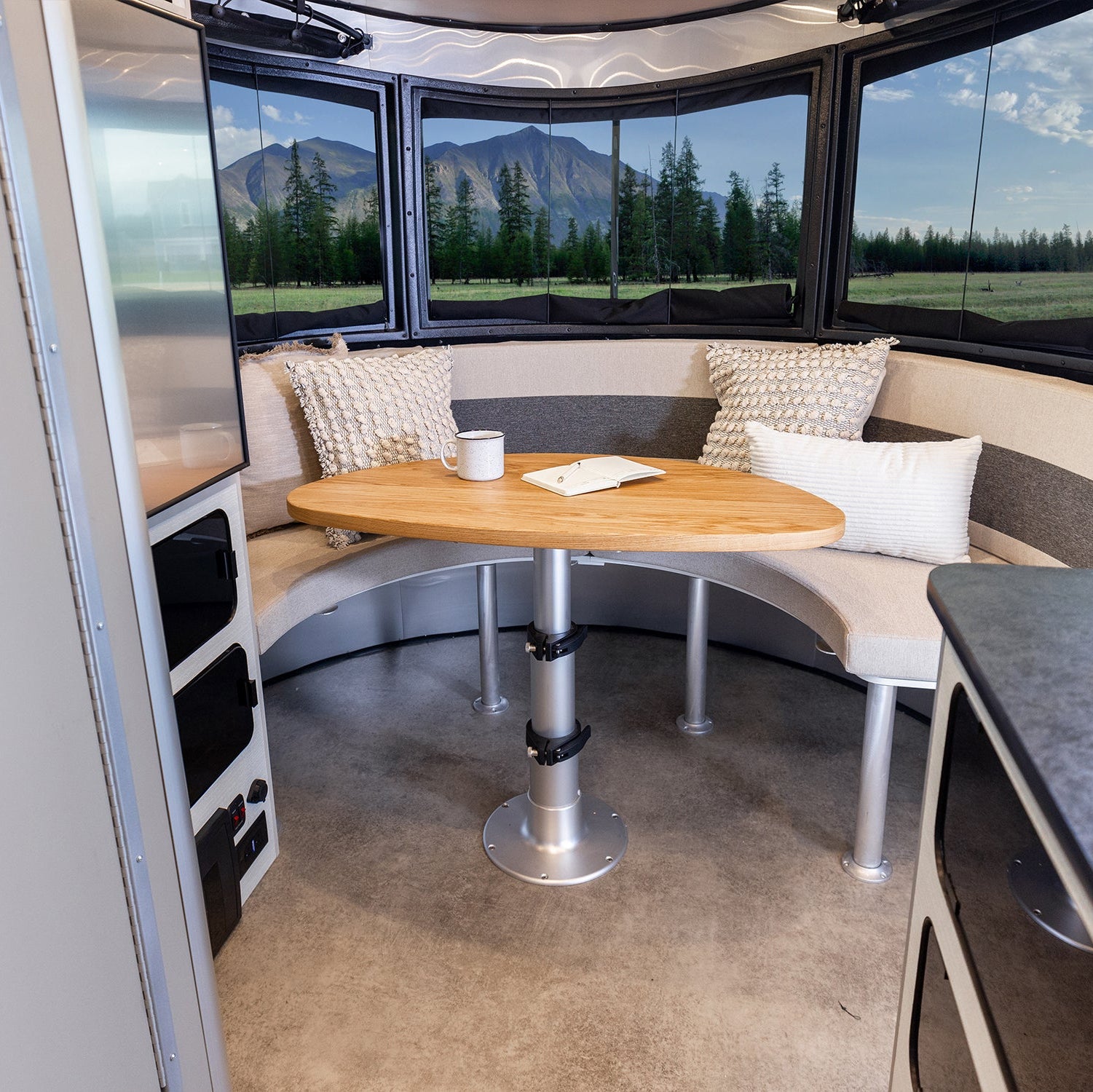 Airstream Wood Dinette Table Upgrade for Pendleton Travel Trailers