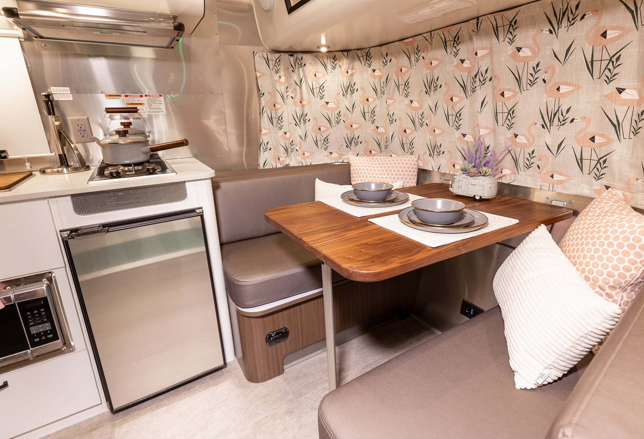 Airstream Wood Dinette Table Upgrade for Pendleton Travel Trailers