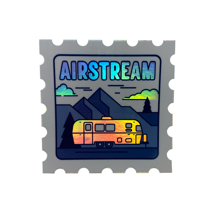 Airstream Holographic Trailer Stamp Sticker