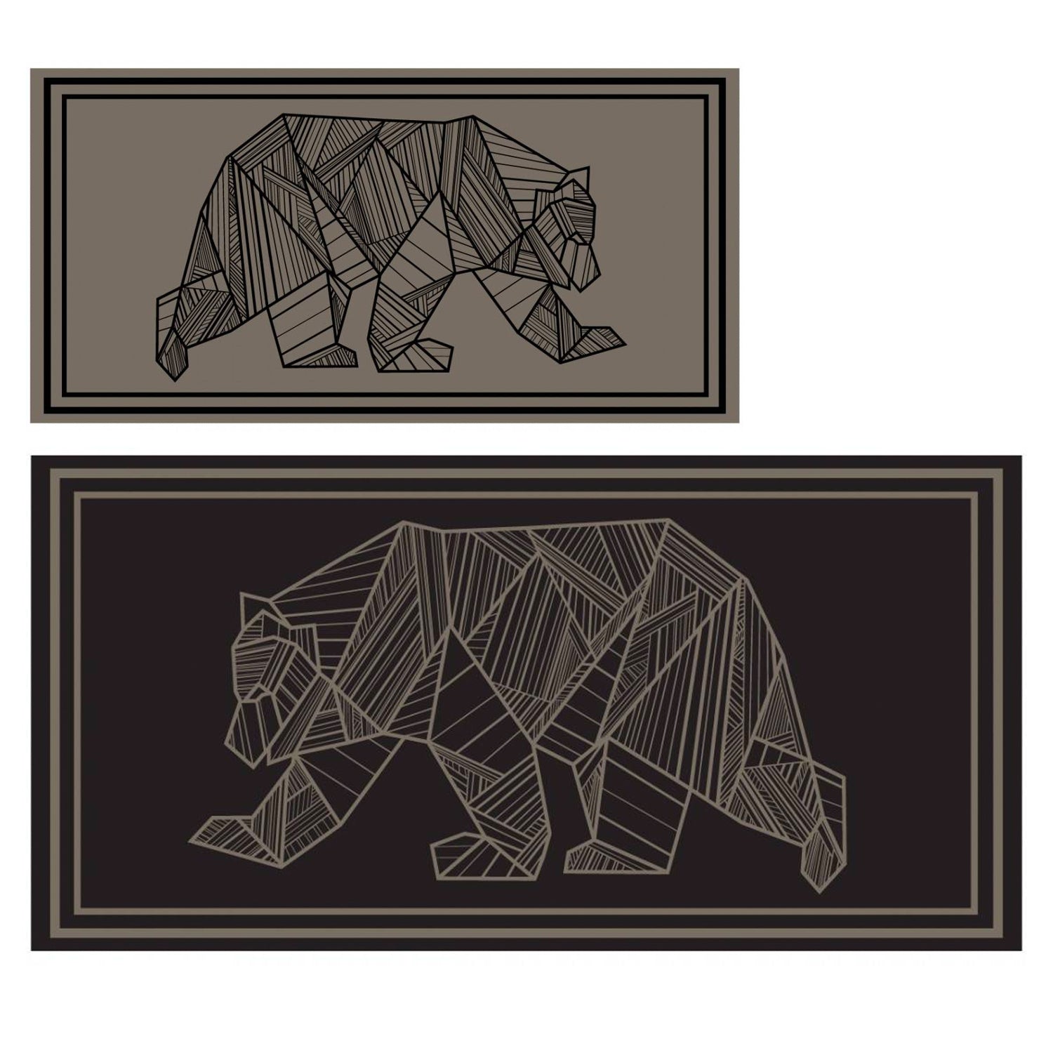 kuma bear mat 9x19 brown