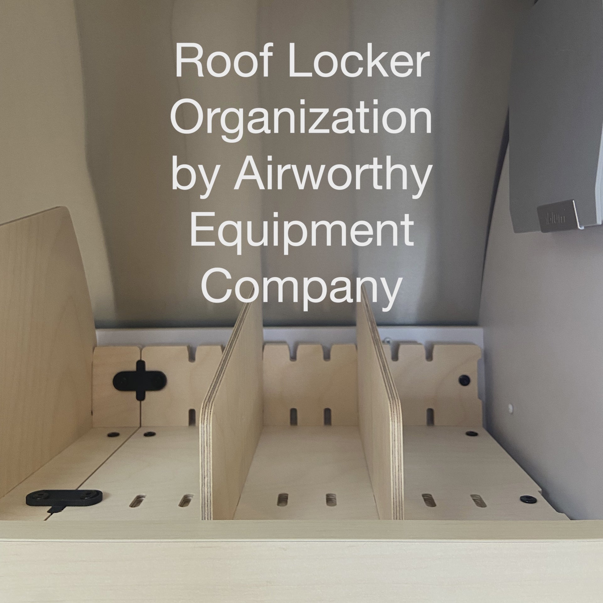Airstream Roof Locker Organization by Airworthy Equipment Company